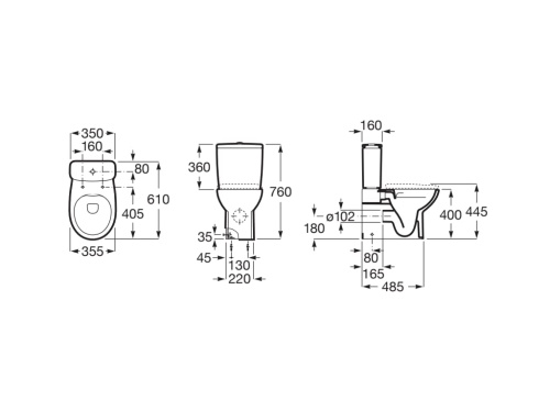 Roca A341V00000 rys.  BudoHurt.com Łódź.jpg