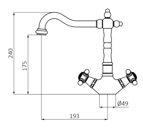 GRB CLASSICAL Bateria umywalkowa Retro 1866 Monobloc 175 mm.png