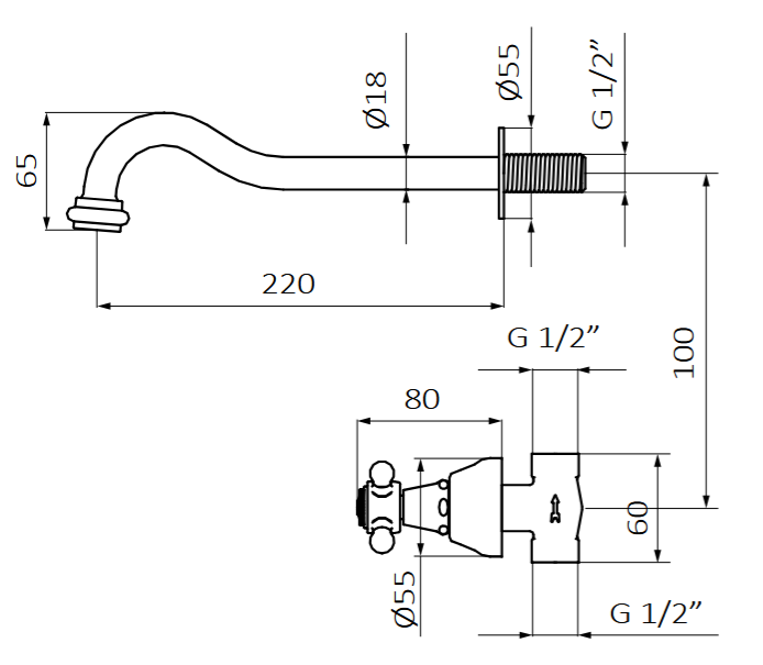 GRB CLASSICAL 1866 Bateria umywalkowa podtynkowa.png
