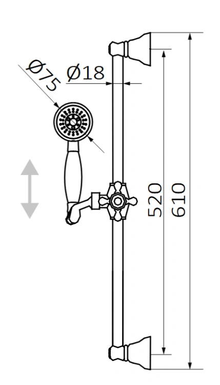 GRB Zestaw drążek natryskowy Classicla + słuchawka 1866 rys.png