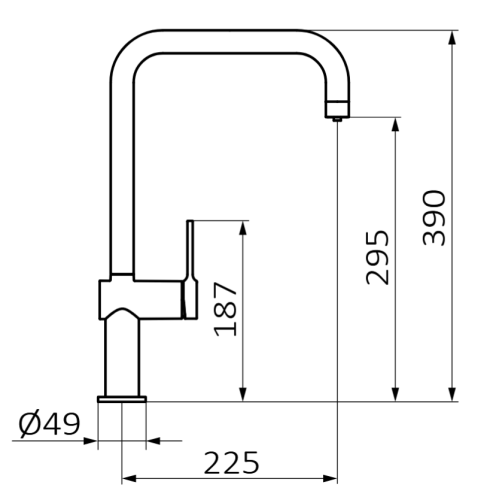 GRB Time Male Bateria zlewozmywakowa z możliwością podłączenia filtra.  Chrom 46826460 rys.png