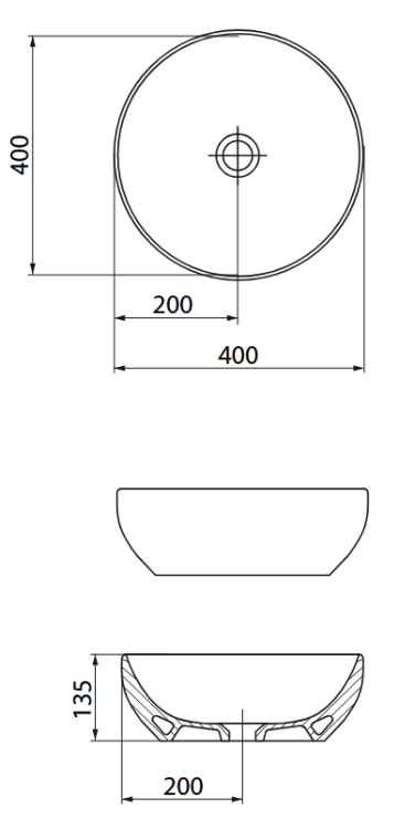 Meissen Keramik Umywalka nablatowa FARVA 40x40 okrągła rys.png