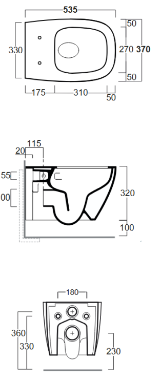 Simas Juniper Miska WC podwieszana Vortex Flush Green Vertigo+deska. JU18F85 BudoHurt.com Łódź rys.png