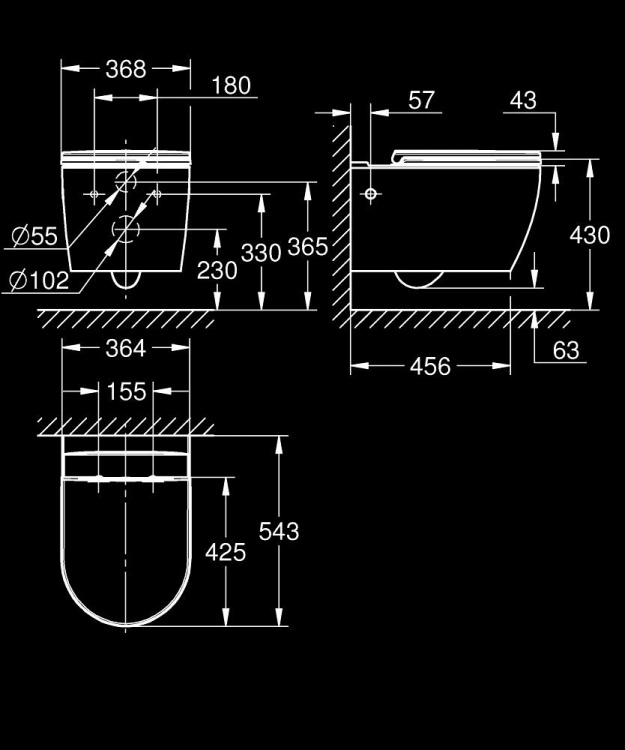 Grohe Bau Ceramika Miska wisząca z deską wolnop. 103860SH00 rys. BudoHurt.com Łódź.jpg