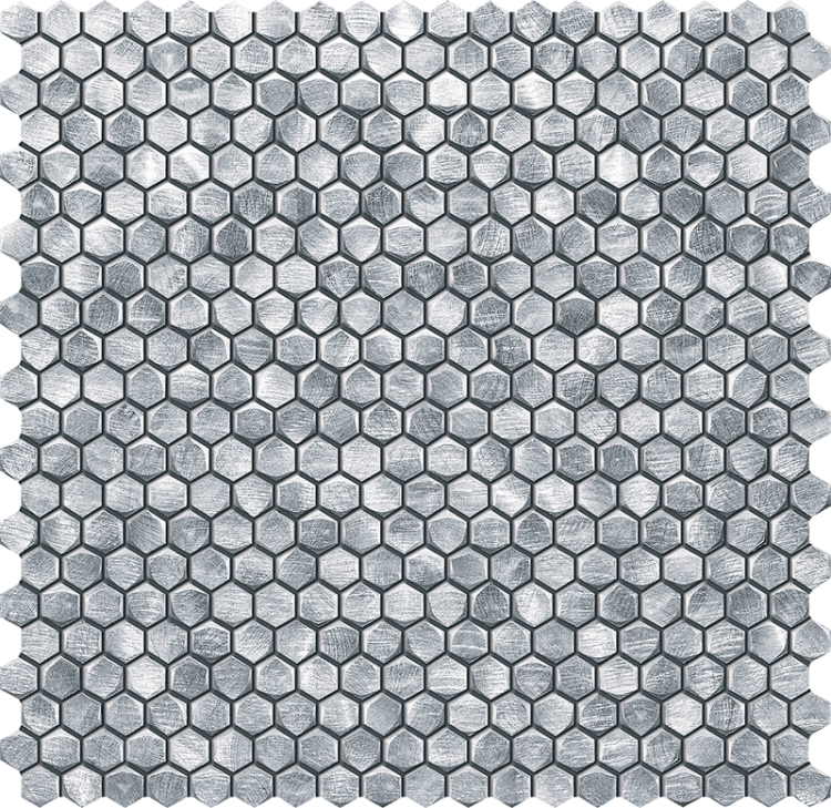 Tubądzin  Drops Metal Silver Hex  Mozaika ścienna 30x30,2  BudoHurt.com Łódź.png