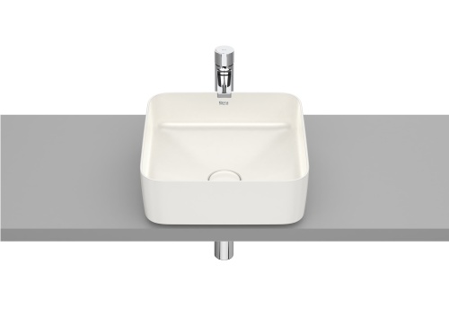 Roca INSPIRA SQUARE Umywalka 37x37 FINECERAMIC®, BEŻ. A327532650 BudoHurt.com Łódź.jpg