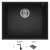 ZESTAW Zlewozmywak podwieszany Elleci QUADRA 105 G40 Nero + bateria C02 + rolmata. LGQ10540BSOSET BudoHurt.com .jpg