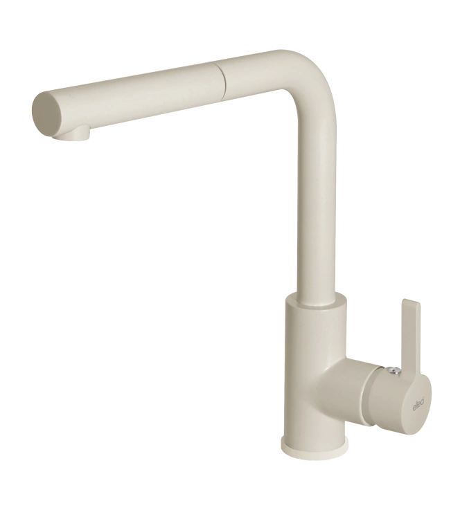 Elleci SHELL PLUS C02 Bateria zlewozmywakowa z wyciąganą wylewką, G62 Bianco Antico. MGKC0262  BudoHurt.com.png