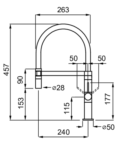 Elleci WAVE Bateria zlewozmywakowa wymiary BudoHurt.com.png