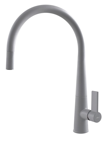 Elleci ATHENA PLUS Bateria zlewozmywakowa z wyciąganą wylewką, M79 Aluminium. MMKATP79 BudoHurt.com.jpg