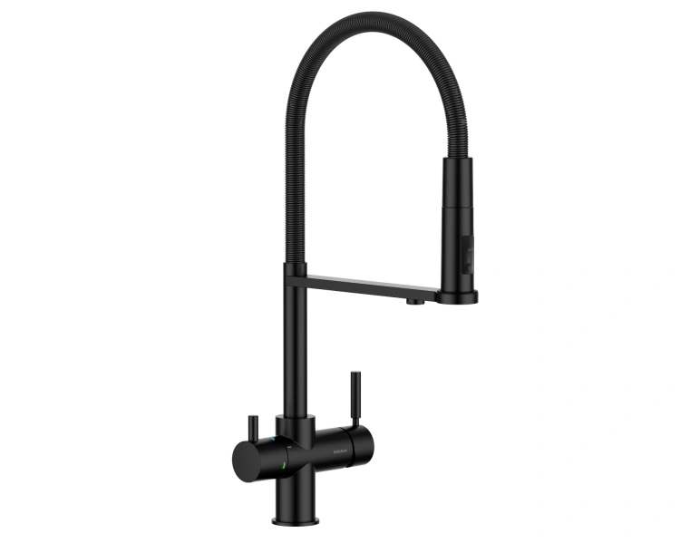 Guglielmi PURA AP61010 Bateria zlewozmywakowa z systemem wody filtrowanej i gazowanej, Czarny mat. AP61010 79 BudoHurt.com.jpg