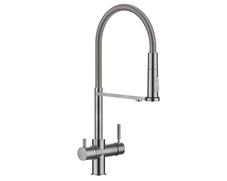 Guglielmi PURA AP61010 Bateria zlewozmywakowa z systemem wody filtrowanej i gazowanej, Stal szczotkowana. AP61010 55 BudoHurt.com.jpg