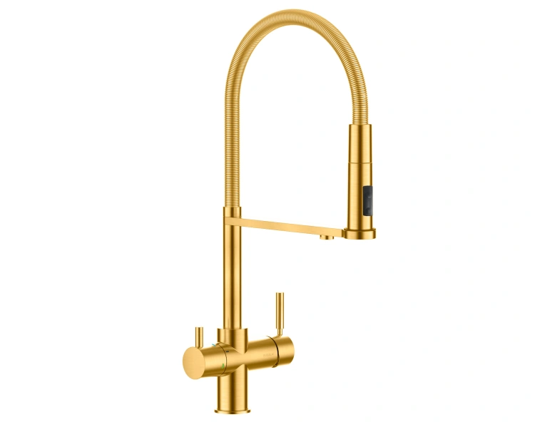 Guglielmi PURA AP61010 Bateria zlewozmywakowa z systemem wody filtrowanej i gazowanej, Złoto szczotkowane. AP61010 B5 BudoHurt.com.jpg