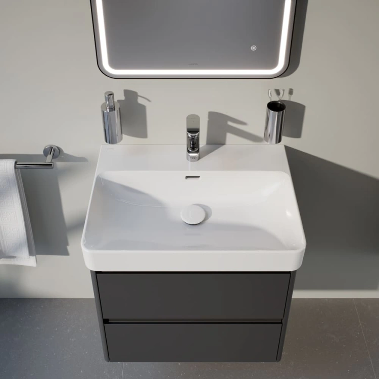 Laufen PRO X Umywalka ścienna 650 mm, z otworem na baterię, z przelewem. H8108640001041 (3).jpg